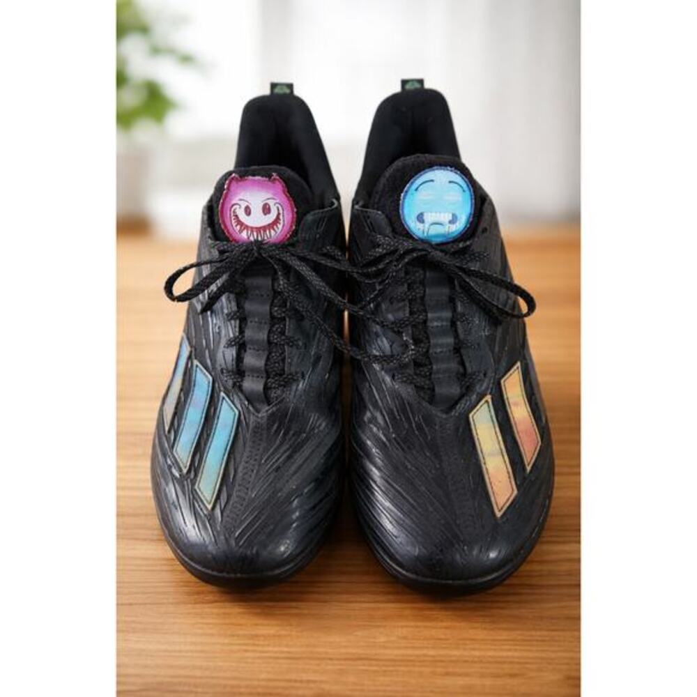 Adidas Adizero Mens‎ Size 12 Football Cleats Big Mood Athletic Black Emoji Shoes